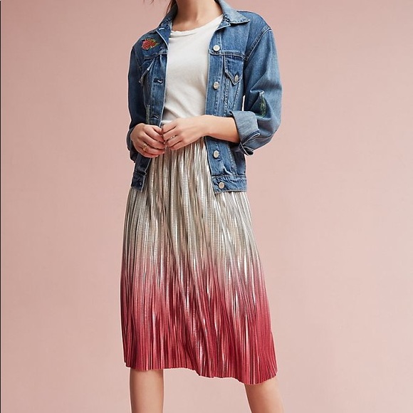 Anthropologie Ombre Pleated skirt - Picture 16 of 16